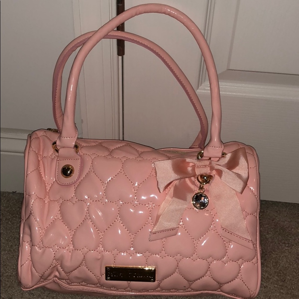 Betsey Johnson Blush Pink Patent Leather Purse